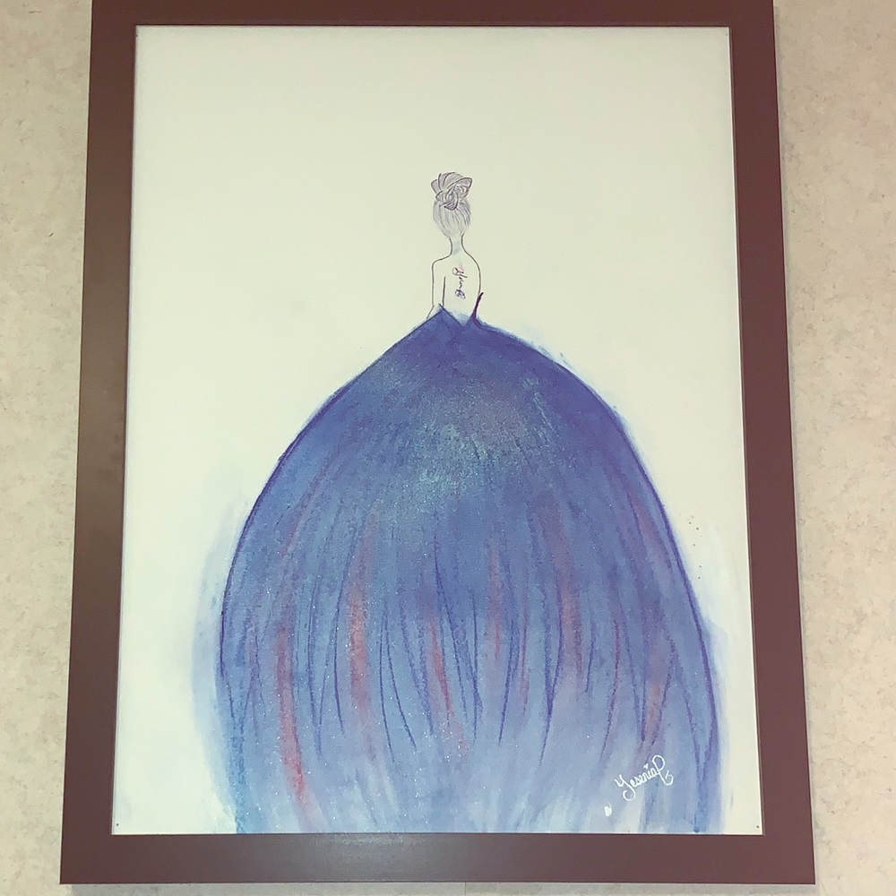My Mixed Media Dress Sketch